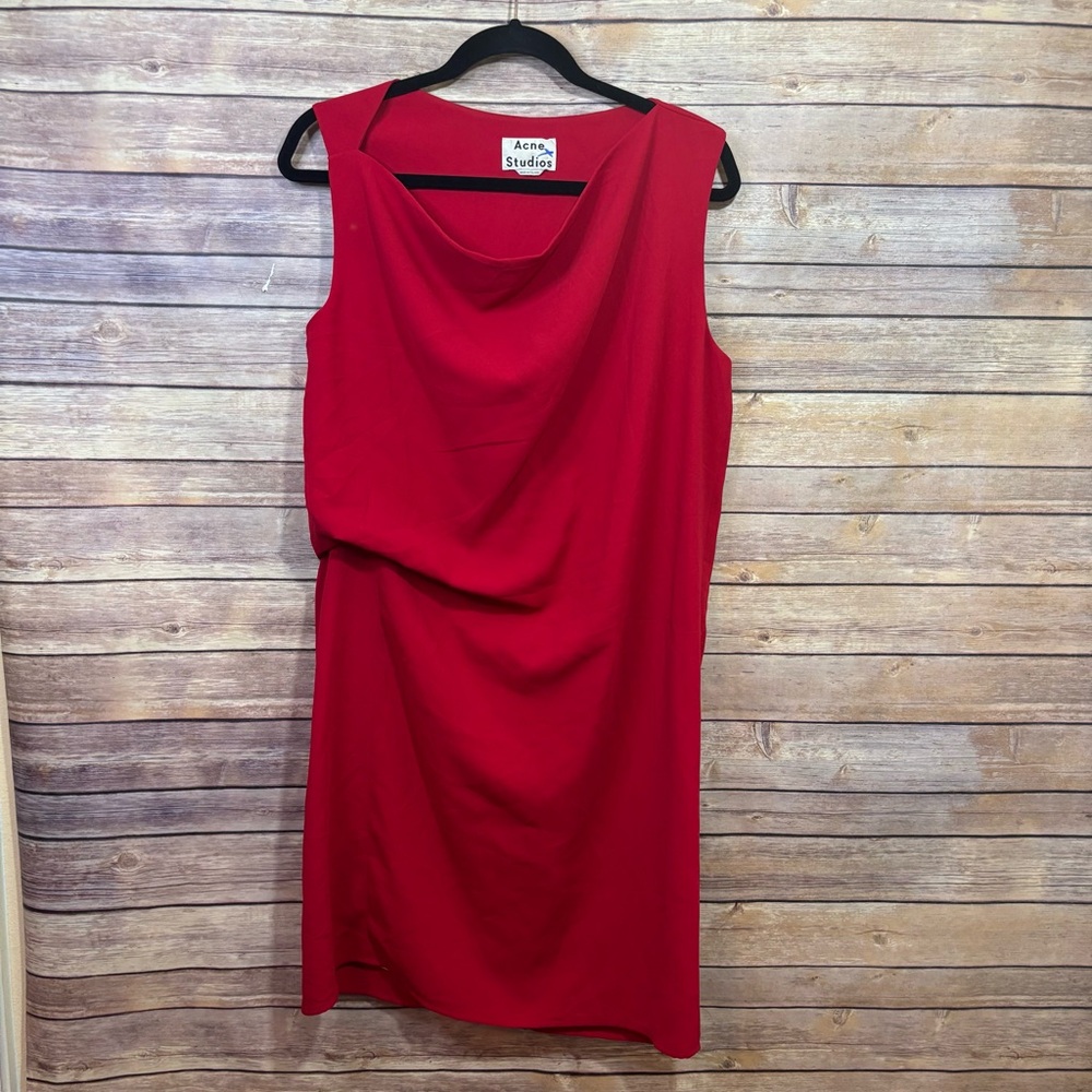 Acne Studios Caprice Dress Size 40  Red Sleeveless